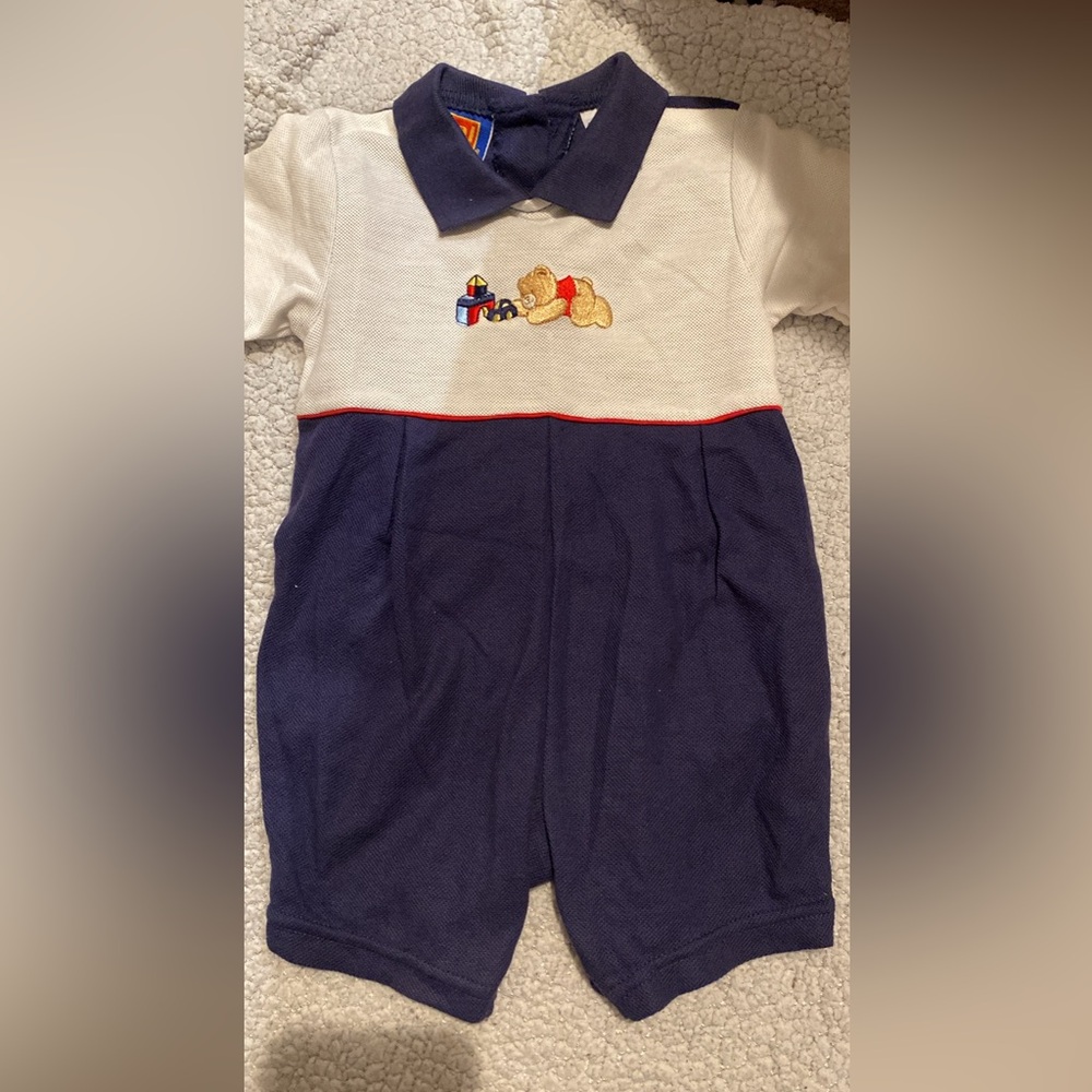 Navy and White Kids Bodysuit